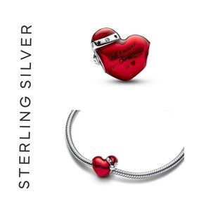 🌟 S925 Sterling Silver Christmas Heart Charm